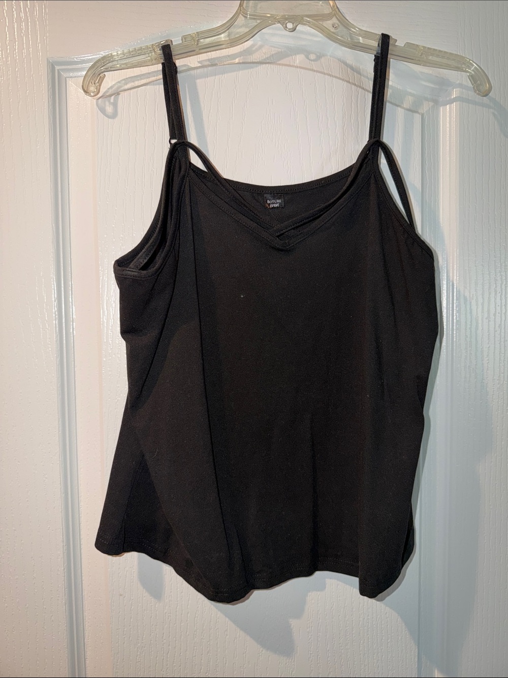 SHEIN Black Double-Strap Tank Top
